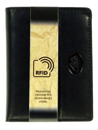 Portfel męski skórzany EL FOREST 993 RFID czarny,  skóra